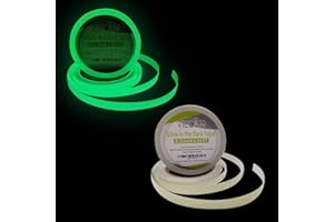 Viecam Ultra-Bright Glow Tape - 0.5” x 33 FT Premium Non-Toxic Luminous Tape, Strong Adhesive, Long-Lasting Night Visibility, Safe for Indoors & Outdoors, No Residue, Ideal for Safety & Décor