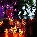Joomer 20 LED White Ghosts, Orange Pumpkins, Purple Bats Halloween String Lights