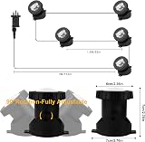 NATPOW Pond Lights Mains Powered RGB Underwater Spotlight Set of 5 view 6