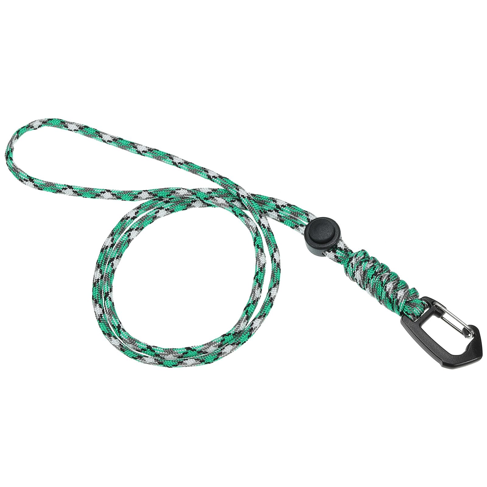 PATIKIL Badge Lanyard 18.8 Inch, Necklace Keychain Cord Metal Clasp Hook Ring Strap for Keys Whistle ID Card Badge Holder, Camo Green