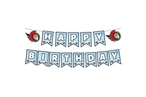 Senators Happy Birthday Banner, Hockey Theme Birthday Decorations for Boys Girls Teens Adults, Reusable Background Wall Decor