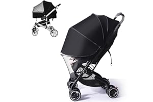 SUNJOY CASTLE UPF50+ Sunshade Stroller Cover, Universal Breathable 3D Baby Mosquito Net, 2-in-1 Stroller Sun Shade with Two-Way Zipper, UV Protection, Privacy Netting for Stroller
