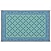 Stylish Camping 116093 6-feet by 9-feet Reversible Mat, Plastic Straw Rug, Large Floor Mat for Outdoors, RV, Patio, Backyard, Picnic, Beach, Camping (Blue/Light-Green)