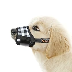 HEELE Dog Muzzle,Soft Nylon Muzzle Anti Biting