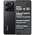 Xiaomi Redmi Note 14 5G + LTE (for Tmobile Mint Tello Global) (256GB + 8GB) 6.67" NFC 120Hz 108MP AI Triple Cam Unlocked Model 24094RAD4G Dual Sim (Midnight Black)