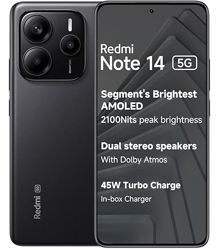 スマートフォン本体 Redmi Note 14 Midnight Black 6GB/128GB Amazon.com: Xiaomi Redmi Note 14 4G LTE (for Tmobile Mint