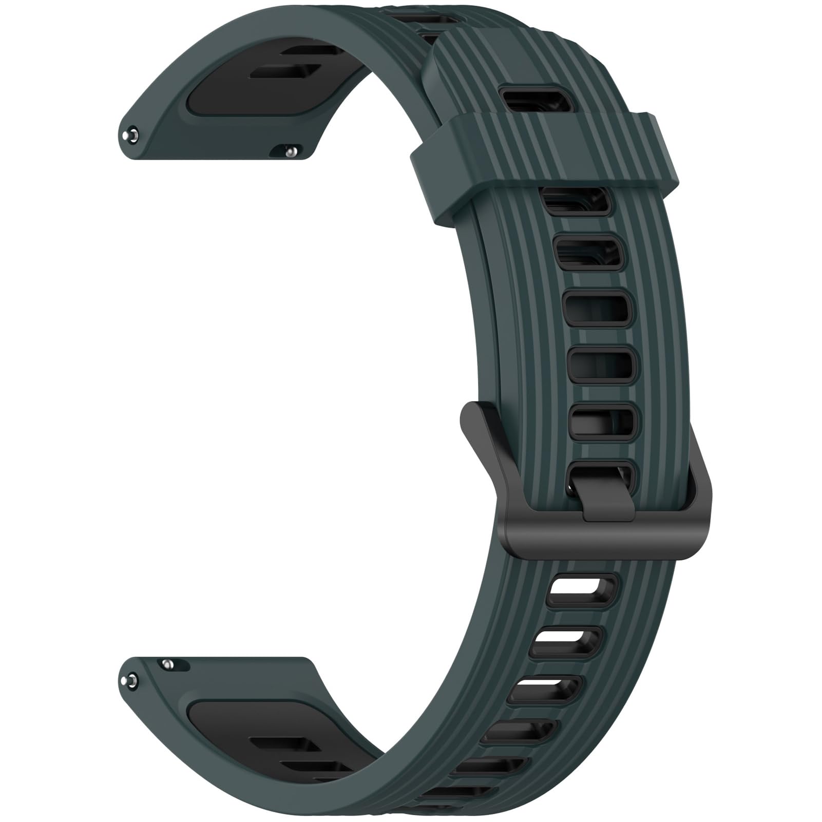 Wownadu 20mm Quick Release Watch Strap Compatible for Garmin Vivoactive 5/3, Venu, Venu 2 Plus/Sq/Sq 2, Strap Women Men Wristband for Vivomove 3/Trend/Sport/Style Black Green