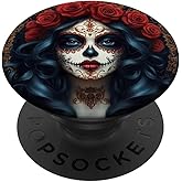 Dia De Los Muertos Sugar Skull Mexican Holiday PopSockets Adhesive PopGrip