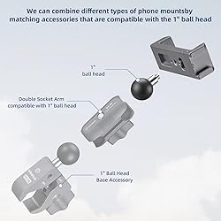 FANAUE Aluminum Phone Holder with 1" Ball Head