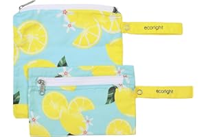 ECO RIGHT 100% RECYCLED Reusable Sandwich Bags & Snack Bags by EcoRight | Food Safe BPA Free | Set of 2