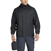 33,000ft Men's Packable Rain Jacket Lightweight Waterproof Golf Raincoat | Breathable, Fully Taped Seams, Windbreaker, Windproof, Rain Shell, Stowaway Hood, 4 Pockets, for Hiking, Travel，Cycling