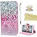 Note 3 Case, Mavis's Diary PU Leather Protective Wallet Case with Shockproof TPU Inner Bumper Magnetic Card Slot Flip Cover Made for Samsung Galaxy Note 3 with Dust Plug & Pen - Pink/Sliver