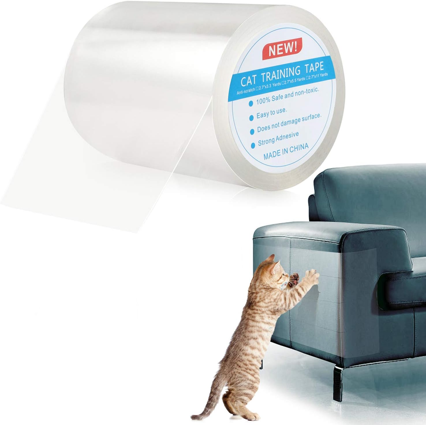 Protection Canape Chat Anti Griffe Sticker Transparent Autocollant Rouleau De Protection Invisible Protege De Meubles Table Amazon Fr Animalerie