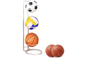 Vertical Ball Storage Rack | Multi-Layer Ball Organiser Rack for Basketball Football Volleyball,Ball Storage Shelf,Multi-Laye