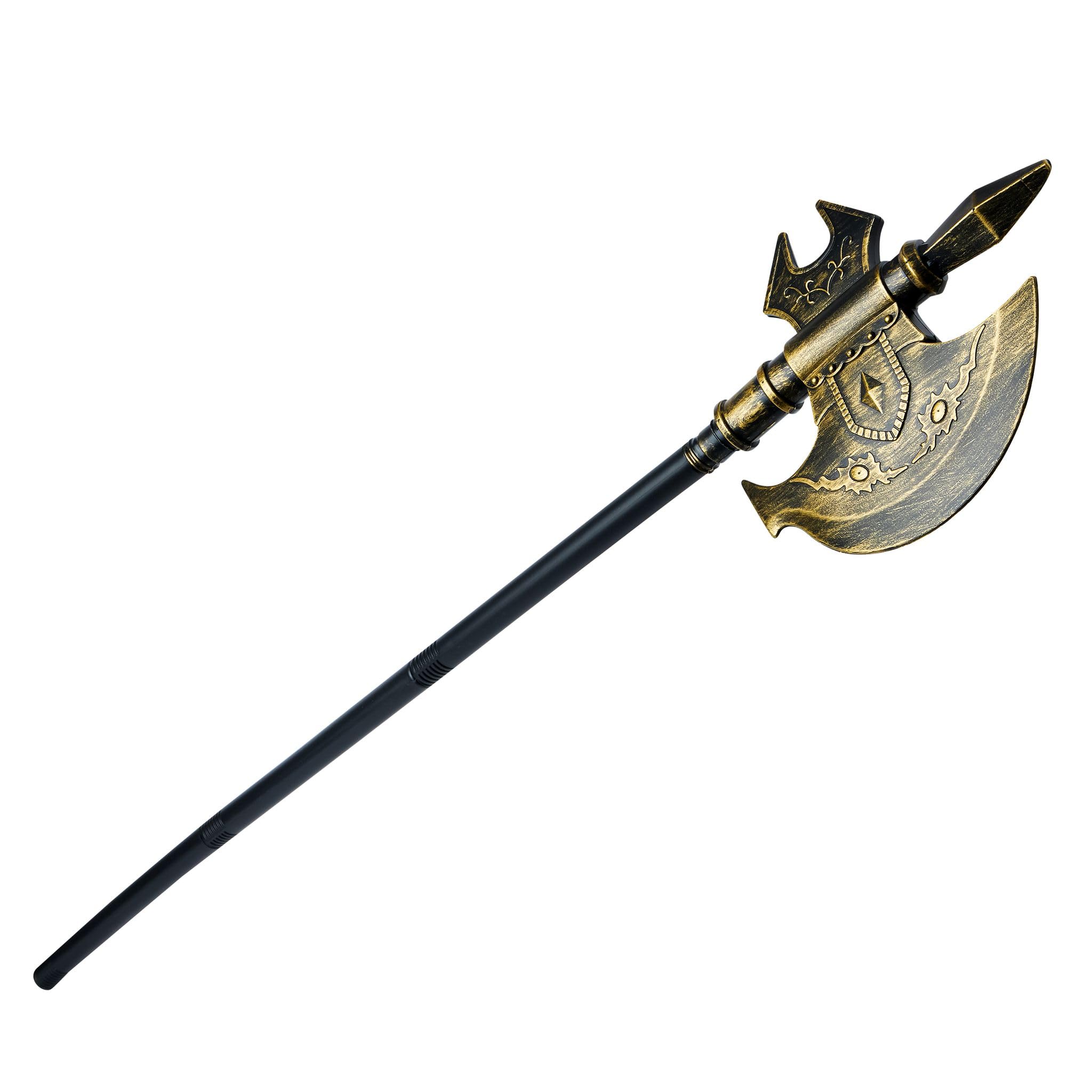 Ultra Halloween Prop Executioner Single Axe Ideal for Viking Costume LARP Medieval Dress Steampunk Accessories and Cosplay Hatchet Camping Axe for Fancy Dress Fake Ax Pretend Weapons Toy Props