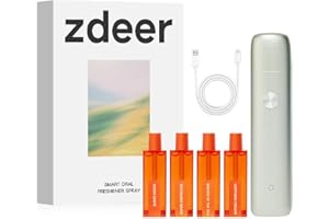 Zdeer Smart Electric Oral Spray - Probiotic Mouth Spray Fresh Breath, Alcohol Free Breath Spray, Mouth Freshener Spray, Rechargeable, Travel Size, With 4 Flavors Cartridges