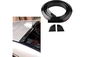 CHRYMUM Car Rear Spoiler Roof Lip Kit, Carbon Fiber 3D Rubber Trunk Spoiler Trim Strip, Car Rear Spoiler Kit, Auto Exterior Accessories Punch-Free Installation for Most Cars