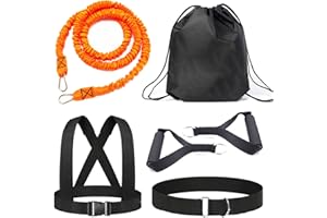 OYINDIZ Resistance Explosive Training 5PCS Force Acceleration Speed Cord Improve Power, Agility, Strength Track and Field Equipment Football Multi-Directional Training Equipment