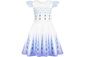 Jurebecia Girls Nightgowns Princess Pajamas Nightdress for Toddler Kids Sleepwear Flutter Sleeves Night Dress