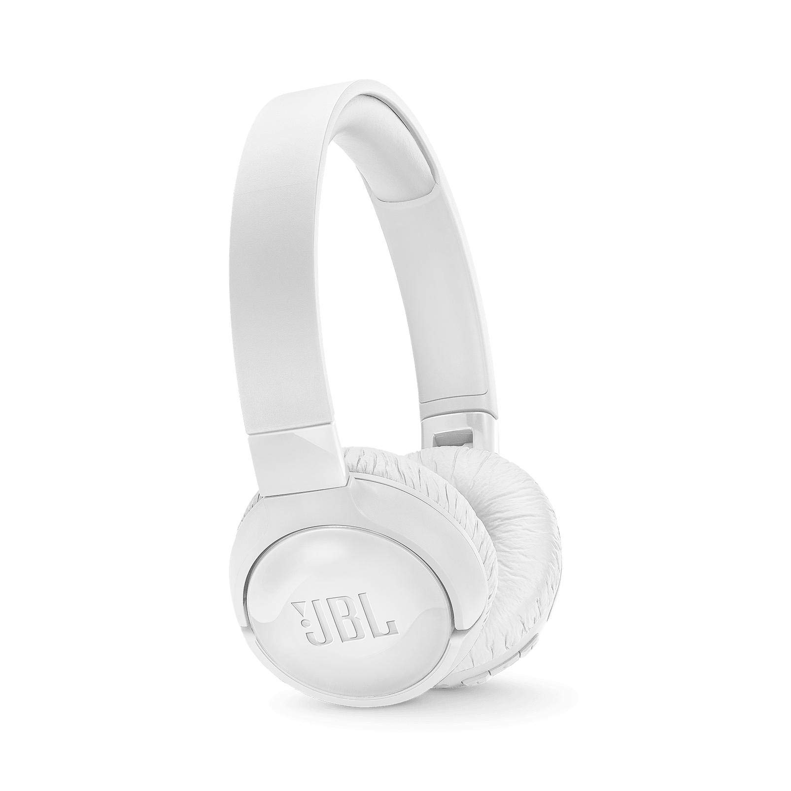 JBL Tune 600 BTNC On-Ear Active Noise-Cancelling Bluetooth Headphones, Headset with Built-In Microphone and 12+ Hours of Wireless Streaming, White