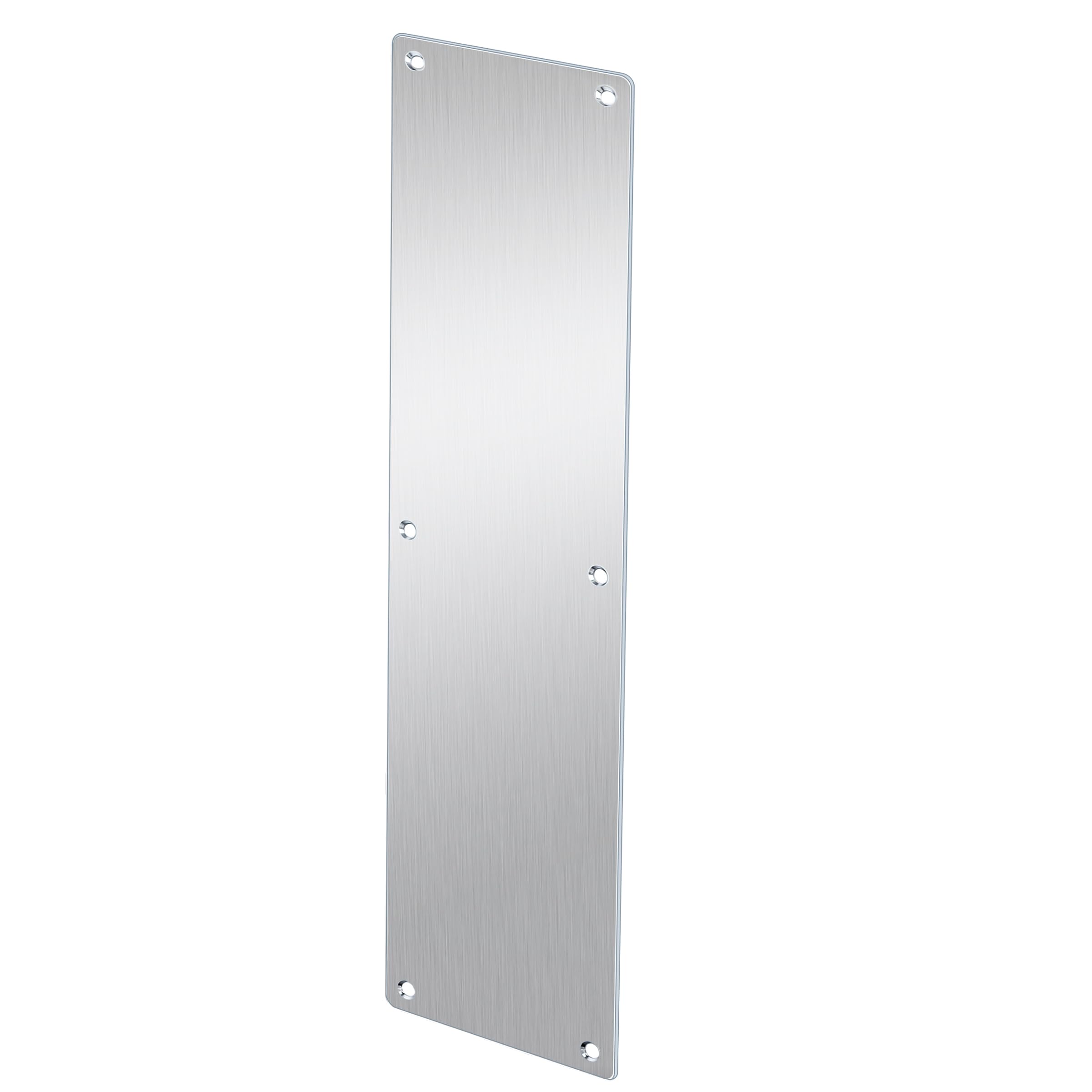Photo 1 of VRSS 201 Stainless Steel Door Push Plate, 100mm x 400mm (3.94 in. x 15.75 in.), Door Kick Plate, Door Protection Plate (2, Stainless Steel)