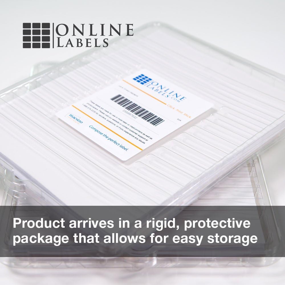 Full Sheet Labels - 8.5 x 11 - Pack 100 Sheets - Inkjet/Laser Printers - Vertical Back Slit for Easy Peeling - Online Labels : Laser Sticker Paper : Office Products
