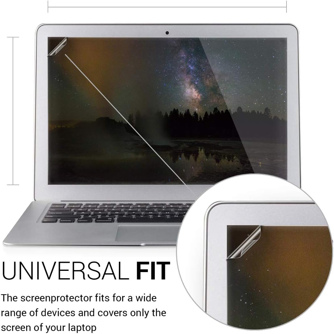 kwmobile Universal Screen Protector for 15.6" Laptop/Notebook - Display Film for Laptops - Matte, transparent, 1x - Image 4