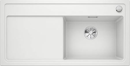Blanco Zenar XL 6 S, Küchenspüle aus Silgranit PuraDur; Becken rechts, Weiß / mit InFino-Ablaufsystem, inkl. Esche-Compound-S