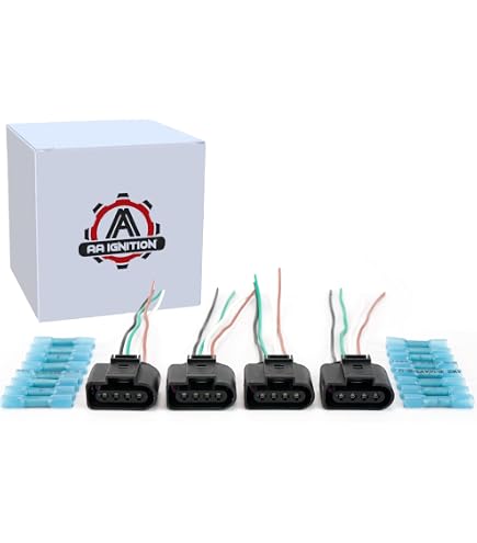 Ignition Coil Connector Repair Kit - 4 Set Wiring Harness Plug For Audi, VW, Skoda, Seat Models