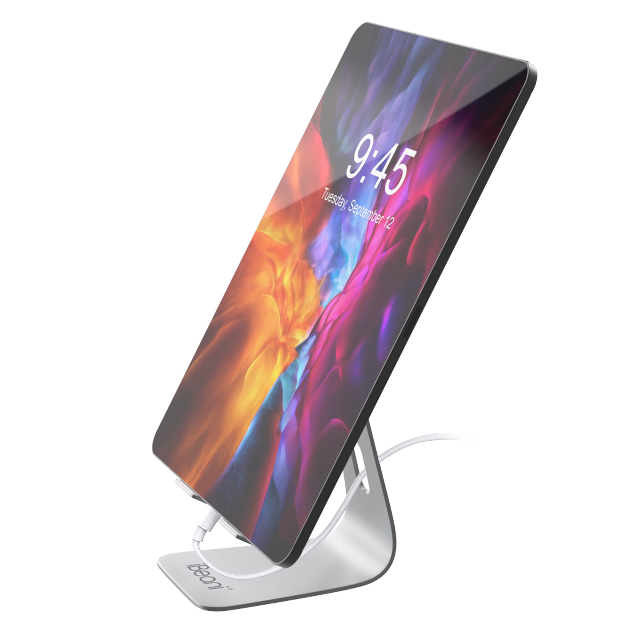 iBeani Tablet & iPad Stand, Fully Adjustable Tablet & iPad Holder Desktop Table Stand for all tablet devices. Excellent Desktop Accessories as Portable Monitor Stand Aluminium…
