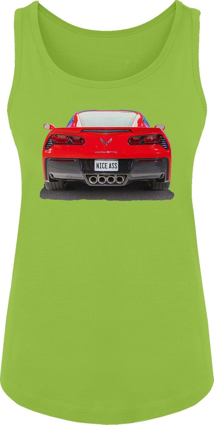 BSW Women's Nice Ass 2014 Chevrolet Corvette C7 V8 Muscle Car Tank