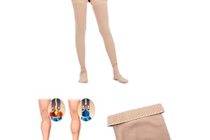 DIAMELEO Ted Hose Compression Stockings for Women and Men - Anti Embolism Compression Stockings - Thigh High Ted Hose Socks 15-20 mmHg with Inspect Toe Hole