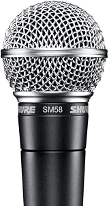 Shure SM58-LC Cardioid Dynamic Vocal Microphone with A25D Clip and Bag view 9