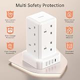 Sameriver 12-in-1 Tower Extension Lead 5M 8 AC Outlets 4 USB Ports Surge view 5