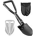 PLACHIDAY Digging Shovel, 18.5'' Lightweight Camping Shovel Portable High Carbon Steel Folding Mini Trowels for Outdoor Camping Backpacking Hiking Car Emergency Home Garden