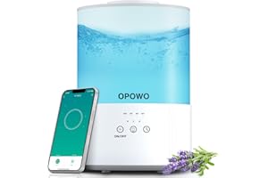 OPOWO Humidifiers for Bedroom Large Room, 2.5L Cool Mist Humidifiers for Baby Plants, Top Fill Air Humidifier for Home with N