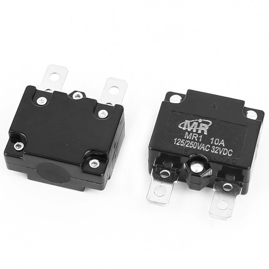 Sourcingmap 125V/250V 10A NC Automatic Reset Overload Protect Circuit Breaker 2Pcs