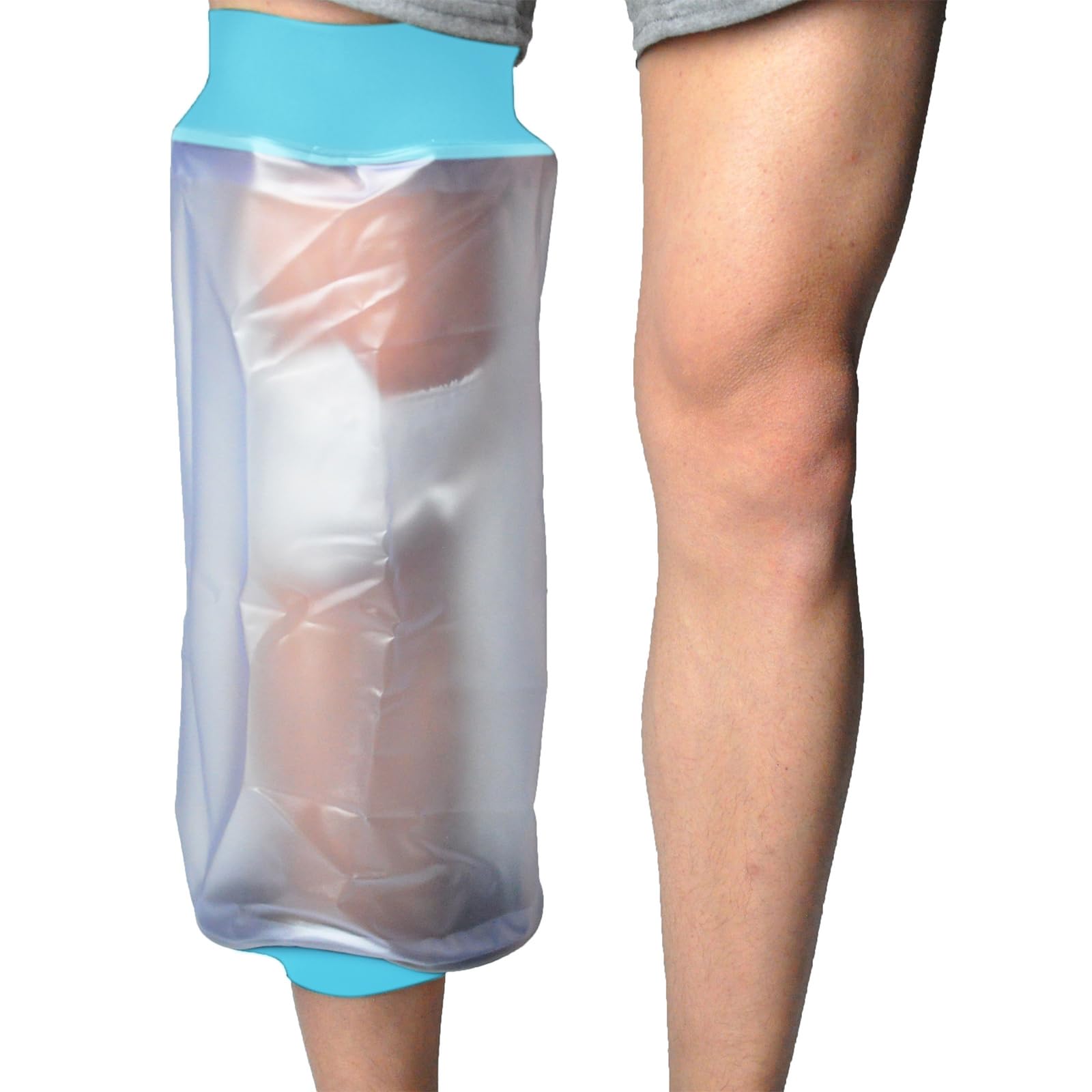 Sonhomay Leg Cover for Shower Adult Knee Cover for Shower Calf and Knee with Waterproof Protection, Lightweight Reusable