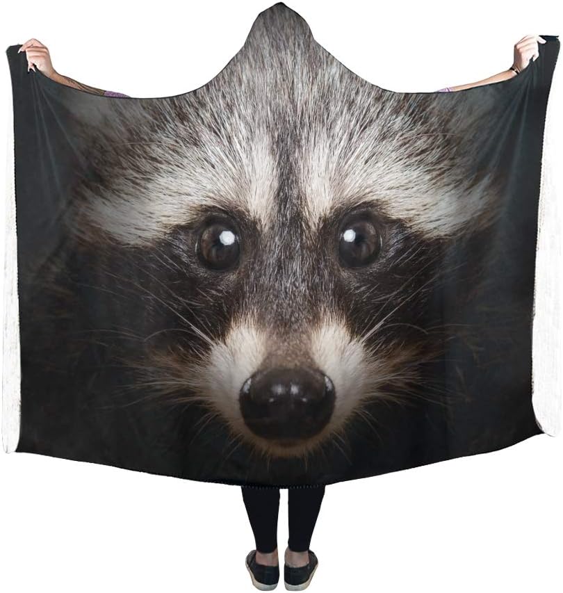 Hooded Blanket Lovely Cute Raccoon Blankets for Women