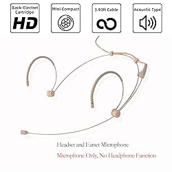 Sujeetec Headset Microphone Discreet Headworn Ear