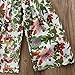 sweetyhouse Toddler Baby Girls 2Pcs Set,Kids Ruffle Vest Crop Tops+Floral Wide Leg Pants Summer Outfits, 4-5T
