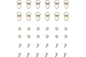 Ruwado 30 Sets Shoes Boot Lace Hooks Loop Ring with Rivets Shoe Boot Buckle D Ring Eyelet Metal Repair Accessories