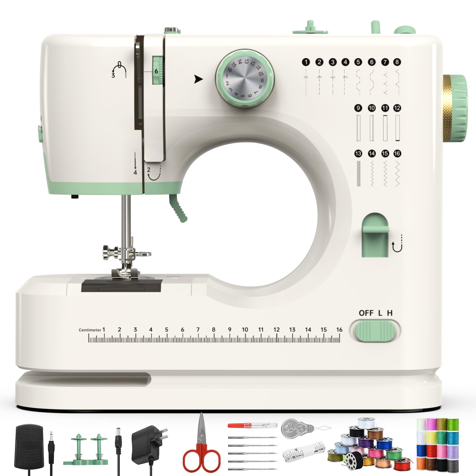 Photo 1 of StitchMaster Pro:Ballet on twin needles.Sewing machine,sewing machine for beginners,Double needle and double thread,16 kinds of stitches.Sewing machine for Household,sewing machine for adults.