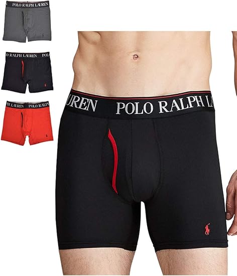 Amazon Polo Ralph Lauren ポロ ラルフローレン メンズ コットン Cool クール マイクロファイバー ボクサーパンツ 3枚セット 黒 赤 灰 Lbbbp39ce 並行輸入品 ボクサー 通販