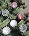 Juvale 28-Pack Christmas Tree Decorations - Glittery Xmas Ball Ornaments in 4 Assorted Designs - Perfect Festive DecorEmbellishments, 2.2 x 2.6 x 2.2 Inches, Pink and Silver