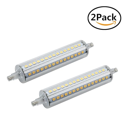 ARVIDSSON R7s LED 118mm 10W LED Light 1100lm 3000K Warm White Spotlight Flood Light Energy Saving Corn Lamp Bulbs, R7s halogen replacement for 120W Double Ended Halogen lamps, AC 220-240V,360º Beam Angle R7s LED J Type Bulb-NOT DIMMABLE- 2PACK