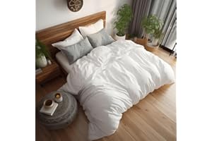 LUNAR SILKS Lunar - 100% Organic Bamboo from Viscose Duvet Cover - 400 Thread Count, Eight Corner Ties, Breathable & Soft as Silk- Ideal Bamboo Duvet Cover for Hot Sleepers