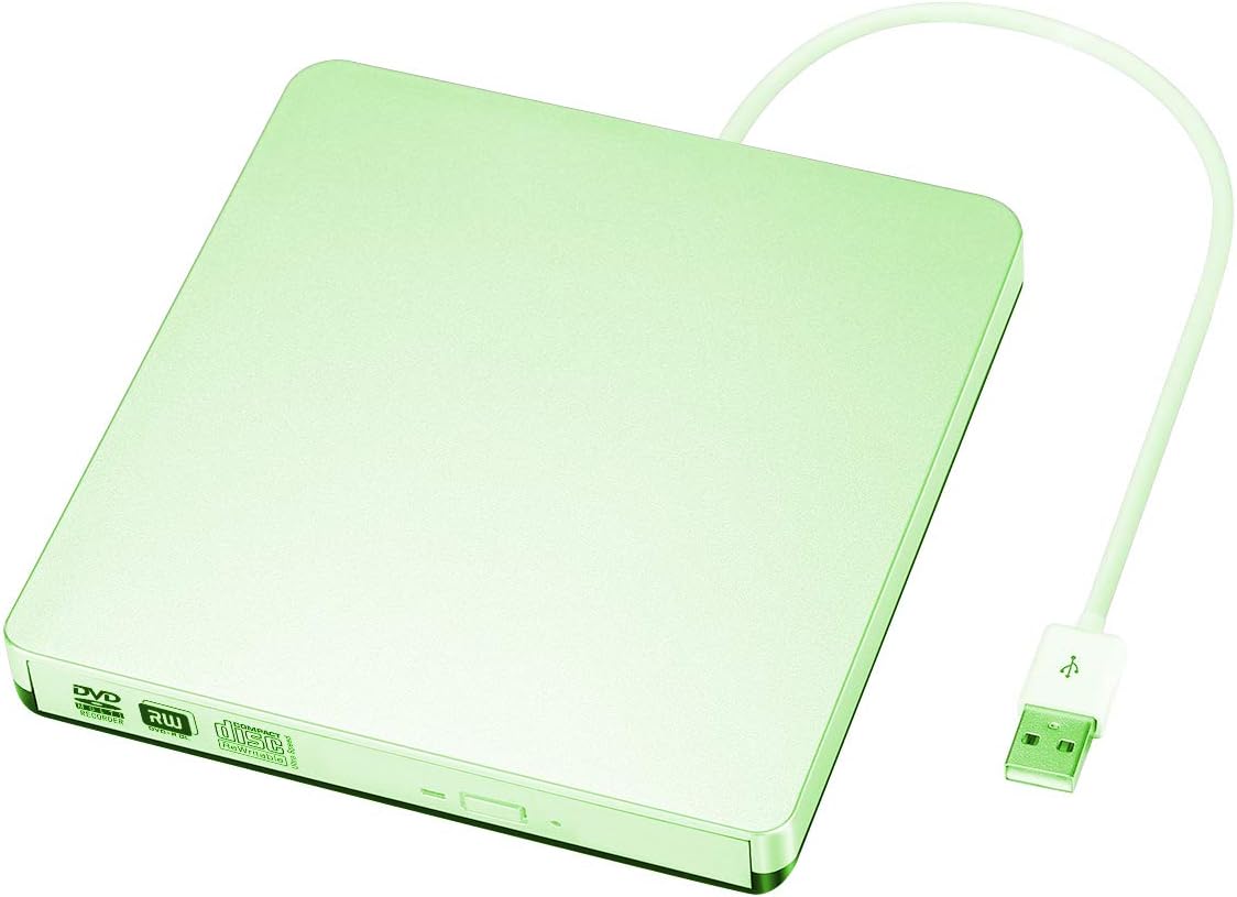 PATUOXUN External DVD CD Drive (New Version-Green)