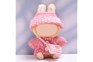 PONENEO Clothes for 17cm Dolls Fashion Garment Accessories(No Doll), Cute Sweater Suitable for 6.69inch (17cm) Doll Soft Cotton Clothing Replacement