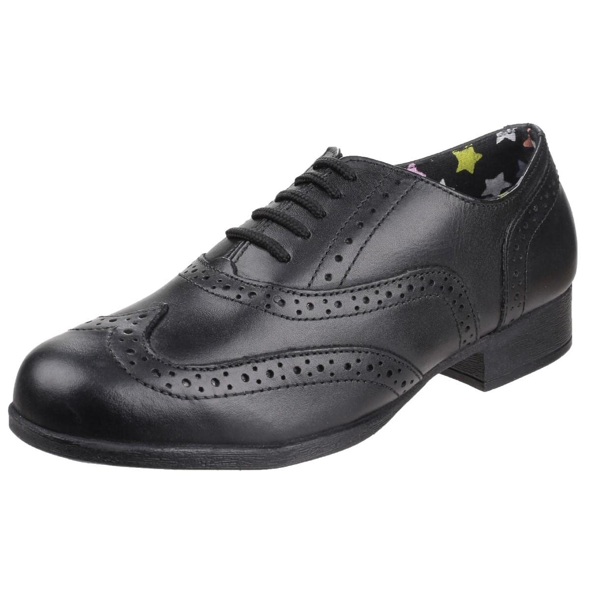 Hush Puppies Girls Kada Brogue, Black, 1 UK Child